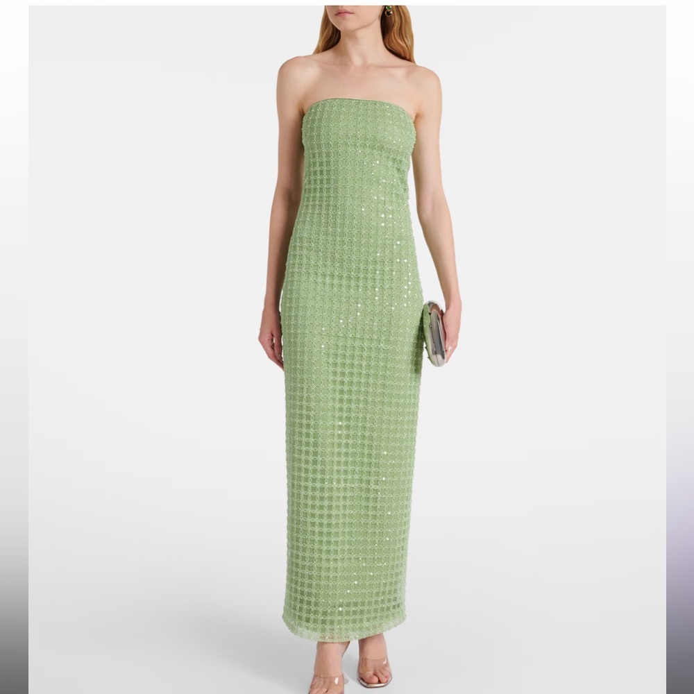 Chic Strapless Light Green Dress